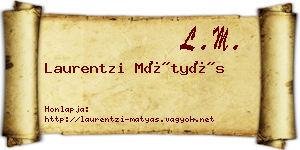 Laurentzi Mátyás névjegykártya