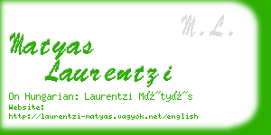 matyas laurentzi business card